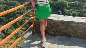 Green Mini Skirt