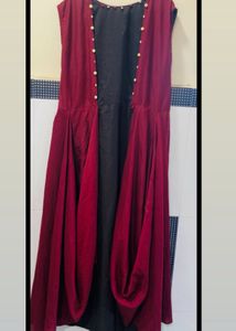 Maroon and Black Gown