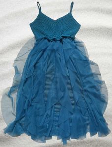 Teal Blue Ruffled Dress 👗