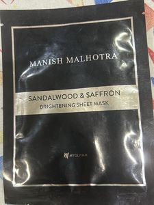 Sheet Mask/ Manish Malhotra-Sandalwood &amp; Saffro