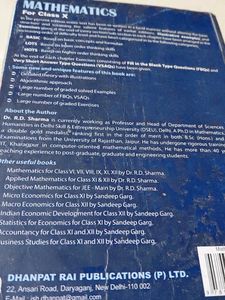 Mathematics for Class X by R.D. Sharma