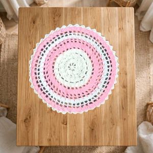 Crochet Placemat Round  12 inch