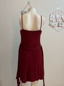 Maroon Mini Slip Dress