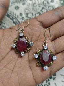 Real Ruby Earrings
