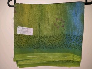 Green Printed Saree
