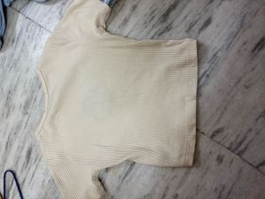 Cream Ribbed Aloha T-Shirt
