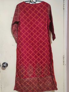 Beautiful Red Printed Kurta