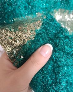 Emerald Green Embellished Long Kimono