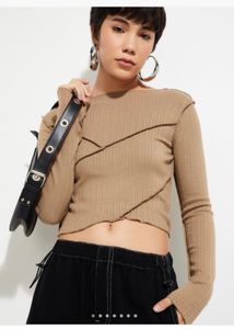 Max Ribbed Long Sleeve Crop Top