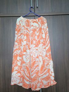 Orange Floral Maxi Palazzo
