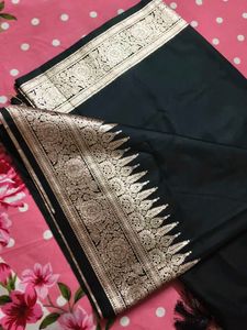 Elegant Black Banarasi Saree