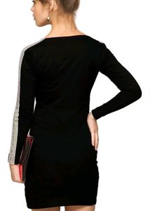 Miss Chase Women's Black Designer Mini Dress - L