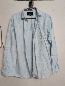 Light Blue Printed Casual Shirt