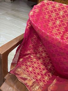 Vibrant Pink Banarasi Silk Saree
