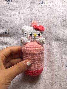 Crochet Hello Kitty Boba Tea Charm