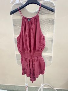 Boho Chic Wine Red Romper