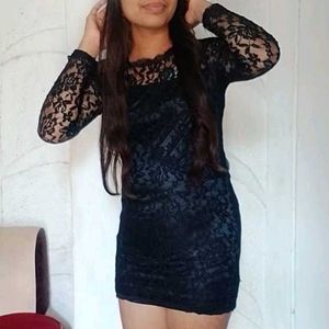 Elegant Black Lace Bodycon Dress