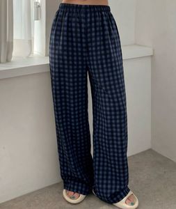 Checked Palazzo Pants