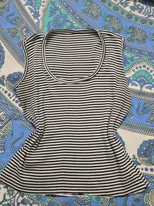 y2k Striped Sleeveless Tank Top