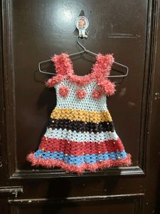 Kids Winter Dress Crochet Dress 9-12 Months