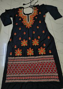 Black Kashmiri Embroidery Dress