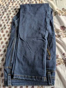 Dark Wash Distressed Denim Jeans