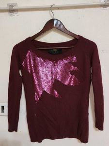Sequin Embellished priwinter top