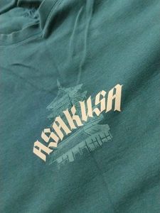 Men's Green "Asakusa" Graphic T-Shirt
