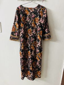 Black Zari kurta With Gota Work