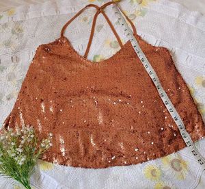 Rose Gold Sequin Tank Top