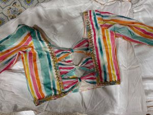 Vibrant Striped Lehenga Choli Set