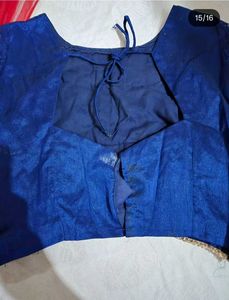 Elegant Blue &amp; Cream Lehenga Choli