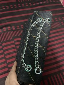 orignalStylish Quilted Denim Clutch