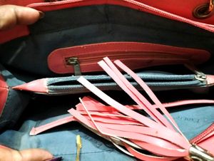 Chic Pink &amp; White Monogram Handbag