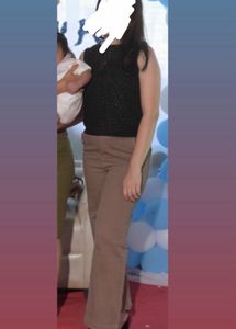 Brown Straight Leg Pants