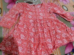 Chic Floral Print Kurta