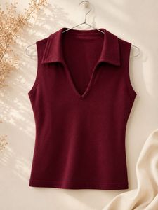 Sleeveless Collared Crop Top