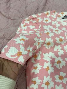 Floral Print Puff Sleeve Top