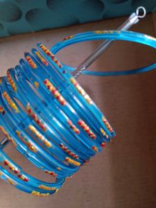 Beautiful Blue Glass Bangles