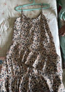 Floral Print Tiered Mini Dress