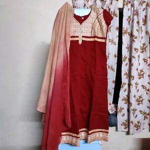 Cotton Anarkali Kurthi Set