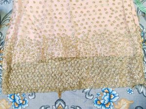 Elegant Peach Sequin and Kalabattu Kurta Set