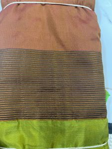 Elegant Ethnic Saree - Brown &amp; Green