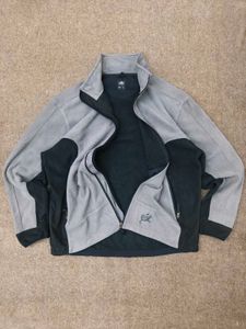 Men's Grey &amp; Black Fleece Jacket