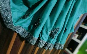 Elegant Teal Saree with Blouse