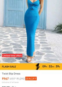 Beautiful Blue dress with Intricate Texture