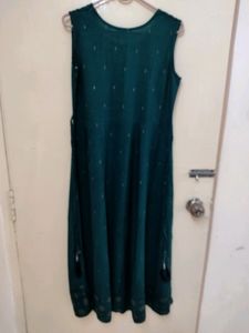 Green Party Wear Gown #onepice