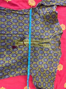 Rangriti Yellow Printed Kurta Pant Set