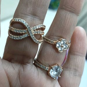 Gold Tone Ring Set