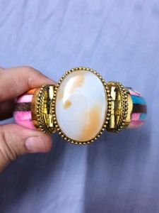 Gemstone Bone Mosiac Multicolour Bangl